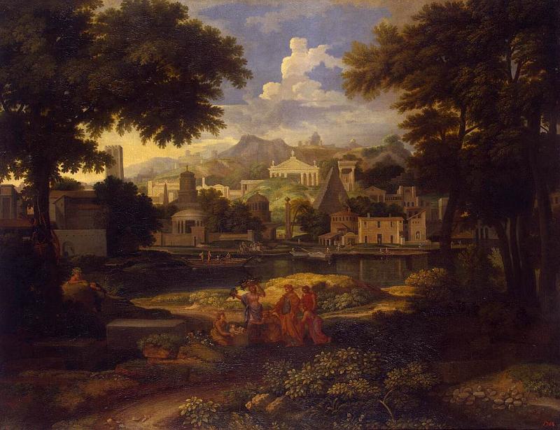 ALLEGRAIN, Etienne -Landscape with the Finding of Moses.jpg